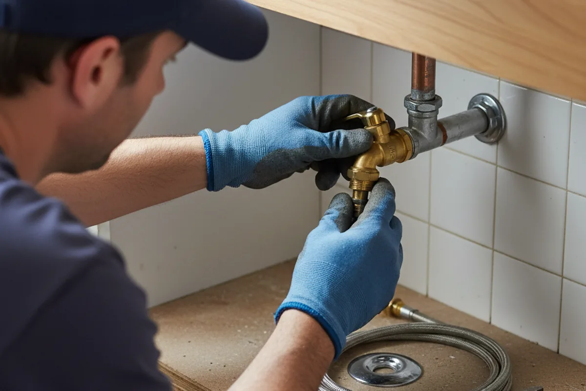 Shutoff valve and fitting work during Well Pump Repair in Victorville